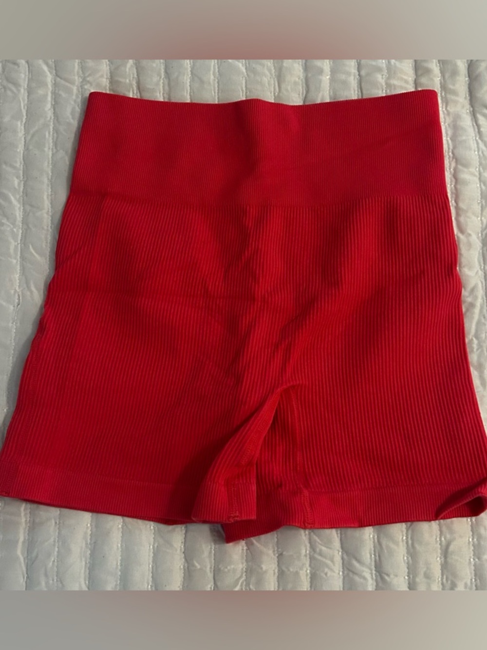 High-Rise Ribbed Bright Pink Women’s Shorts